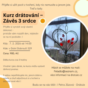 Kurz - Závěs 3 srdce (7.2.2026)