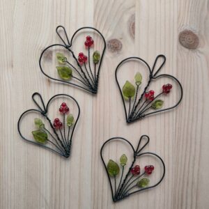 Rozkvetlé srdíčko - v červené